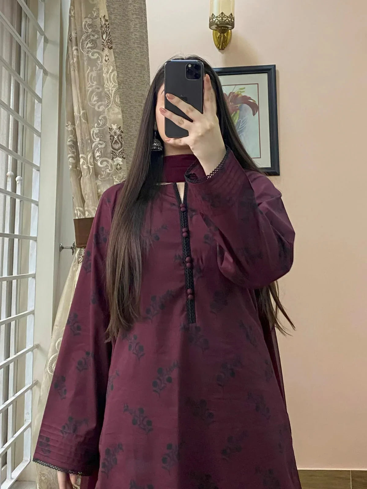 3 Piece - Cambric Printed Dress